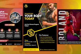 design modern business, gym, and fitness flyers and posters