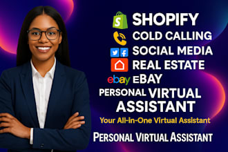 shopify cold calling social media real estate ebay personal virtual assistant