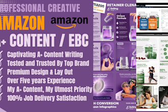 design amazon KDP plus content,a plus content, amazon ebc for book cover design