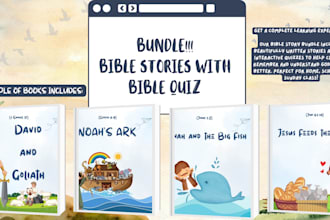 create bible stories with quiz included