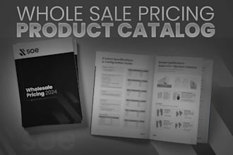 design or write product catalog, retail sell sheet copywriting for sales