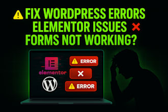 fix critical wordpress website error or elementor issues, form, responsive bug