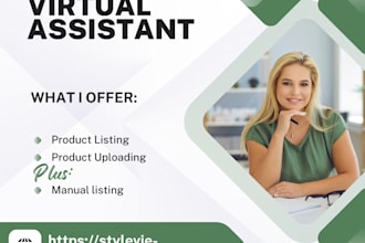 do professional shopify product listing, data entry manually