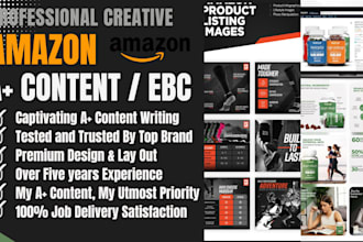 design and redesign  amazon a plus content, enhance brand content for product