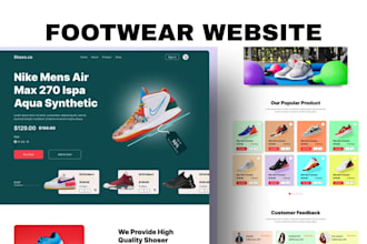 design footwear website footwear design landing page fashion shoe website