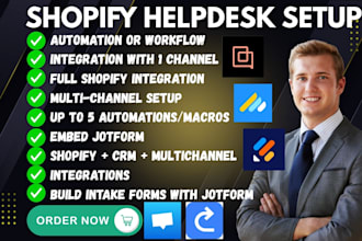 setup shopify helpdesk gorgias commslayer re crisp replydesk jotform chad ns ai