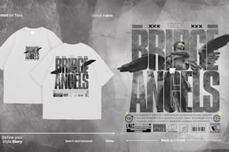 create unique dark aesthetic t shirt artwork for apparel