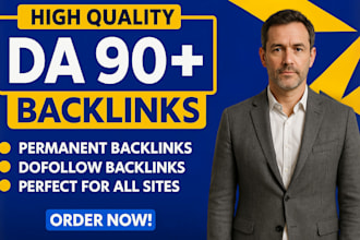 provide da 90 dofollow backlinks high da link building service