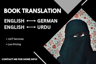 translate books in english german and urdu