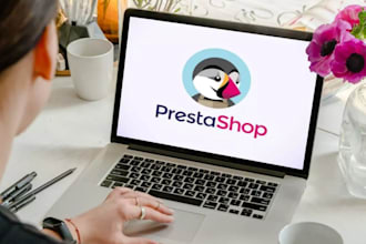 set up your prestashop online store, product listing, bug fixing, SEO ranking