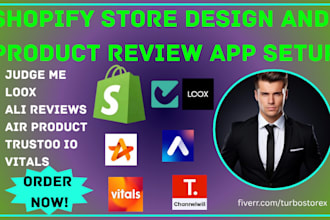 setup shopify product review apps loox judge me ali air product trustoo io vital