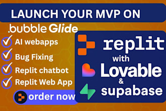 build or fix your replit ai web app with supabase, lovable, bolt