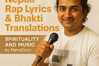 write nepali rap lyrics, bhakti verses, and translate fast