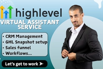 gohighlevel va ghl virtual assiatant markrting ai automation sms website funnel
