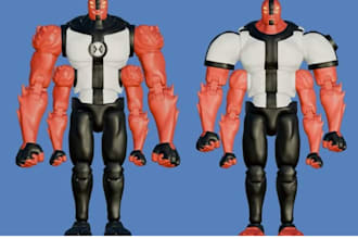 3d articulated model 3d print action figure 3d character model figure toy design