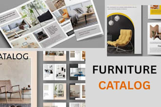 design luxury retail furniture, business sales product catalog, sell sheet