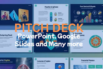 do pitch deck presentation design, powerpoint presentation design, google slides