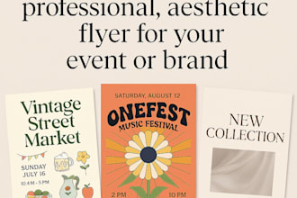 design a professional flyer for your event or brand