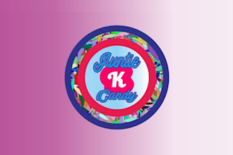 design magnificent colorful candy shop logo
