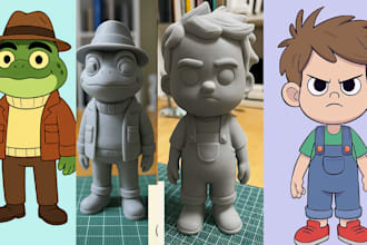 turn your 2d art, sketch or photo into a 3d printable model using blender zbrush