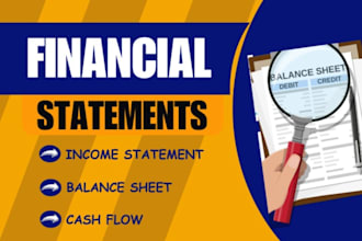 prepare financial statement, profit and loss, cash flows