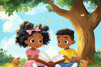 create african american children book illustration