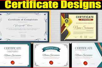 do certificate design, diploma certificate or custom  design