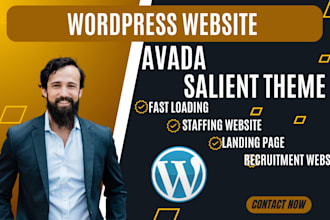 design stunning wordpress website with avada salient theme customization