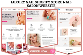 build makeup website nail salon lipstick shopify store cosmetic beauty website