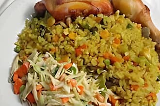 teach you how to cook fried rice with chicken