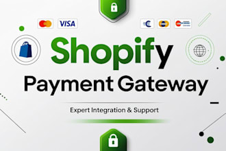 integrate custom verified shopify payment gateway, wise, paypal, klarna, stripe