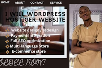hostinger wordpress website, wordpress redesign, webador, hostinger website