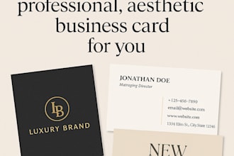 design a professional, aesthetic business card for you