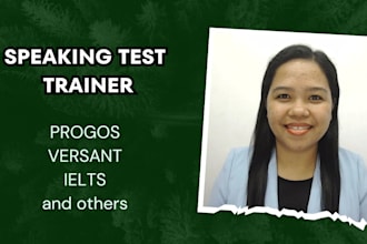 help you prepare for progos and versant speaking tests