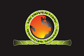 design colorful monogram adventure logo
