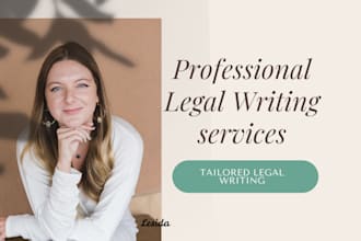 write legal agreement, contract, document, letter or other legal writing service