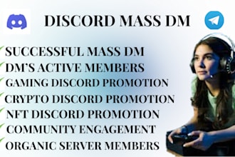 promote your project via discord mass dm advertising, telegram mass dm, discord