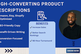 write product descriptions for your amazon, shopify, etc