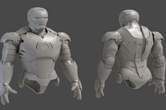 design hyper realistic 3d cosplay model,wearable armor,3d armor,for 3d printing