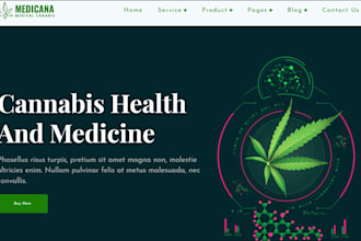 design cbd oil hemp cannabis ecommerce online store website