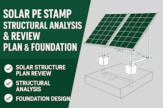 solar pe stamp, foundation,drainage letter,framing layout, site grading plan