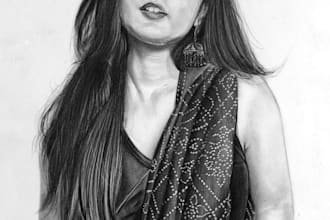 draw a realistic pencil portrait from your photo