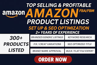 setup amazon fbm fba product listing with seo amazon listing optimization