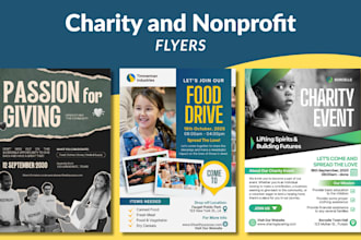 design nonprofit, charity, fundraising flyer or brochure