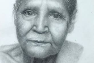 make you a realistic hand drawn portrait, you will cherish forever
