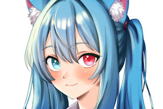draw a cute anime catgirl icon for you