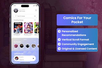 create a comic reading app like webtoon, tapas, or mangatoon