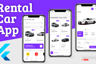 develop a profitable car rental app, car marketplace app, auction app