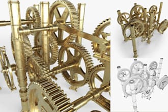 design 3d cad product, mechanical components and parts in fusion 360 solidworks