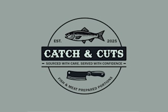 create brand selling fish meat logo